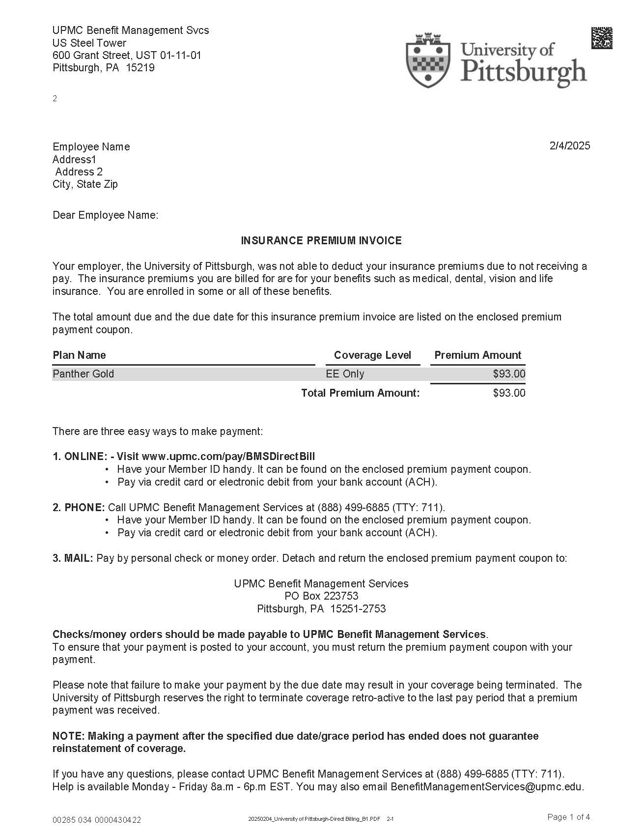 Sample invoice