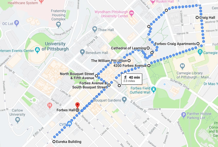 Map of walking route