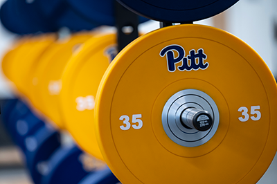 weights in the new Pitt Recreation and Wellness Center