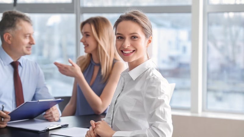 People working in an office