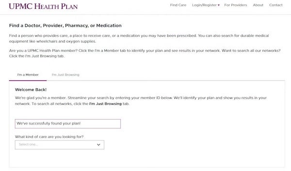 UPMC website