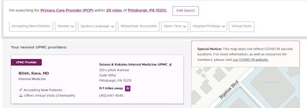UPMC website