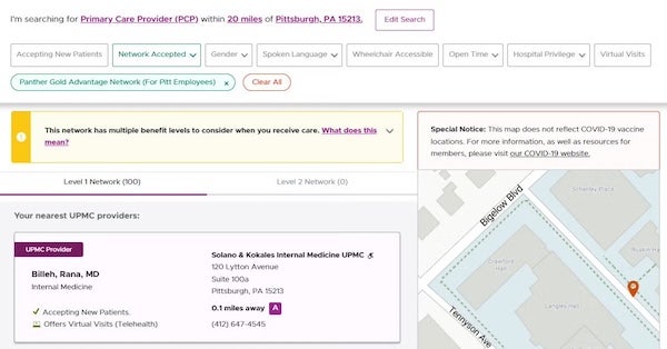 UPMC website