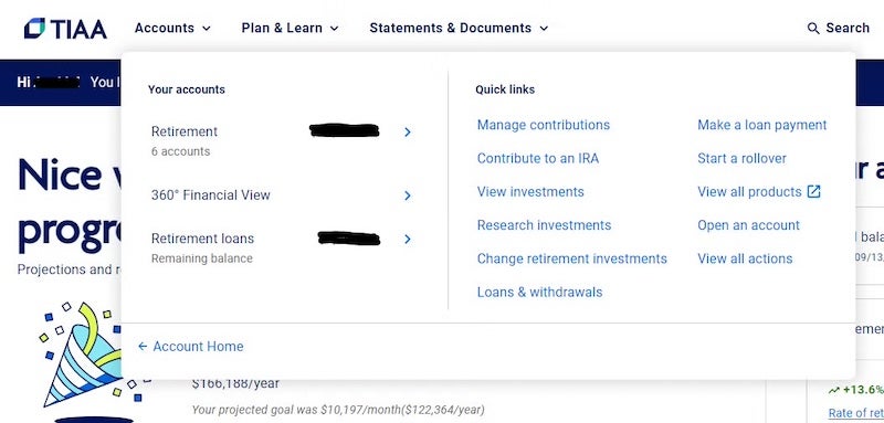 TIAA Dashboard